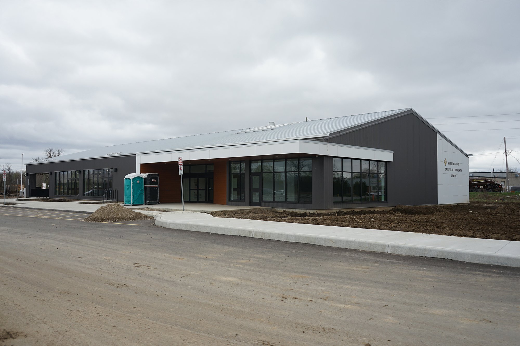 Cainsville Community Centre building status photo April 2023