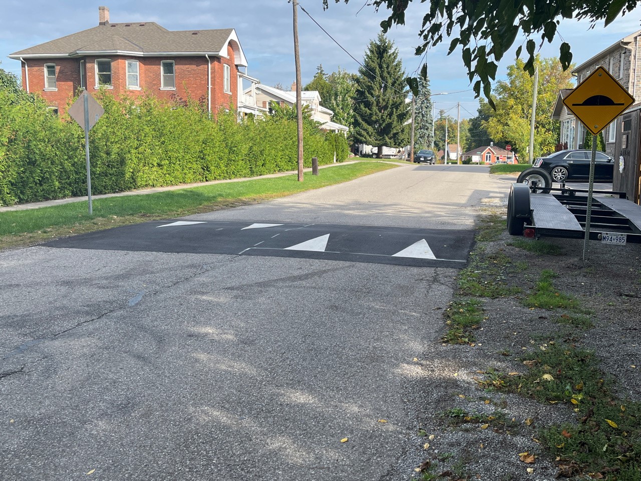 Permanent traffc calming measure - Speed bump