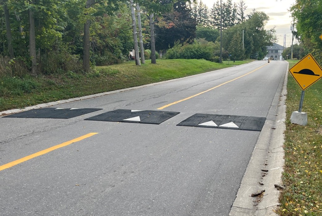 Temporary traffc calming measure - Speed bump