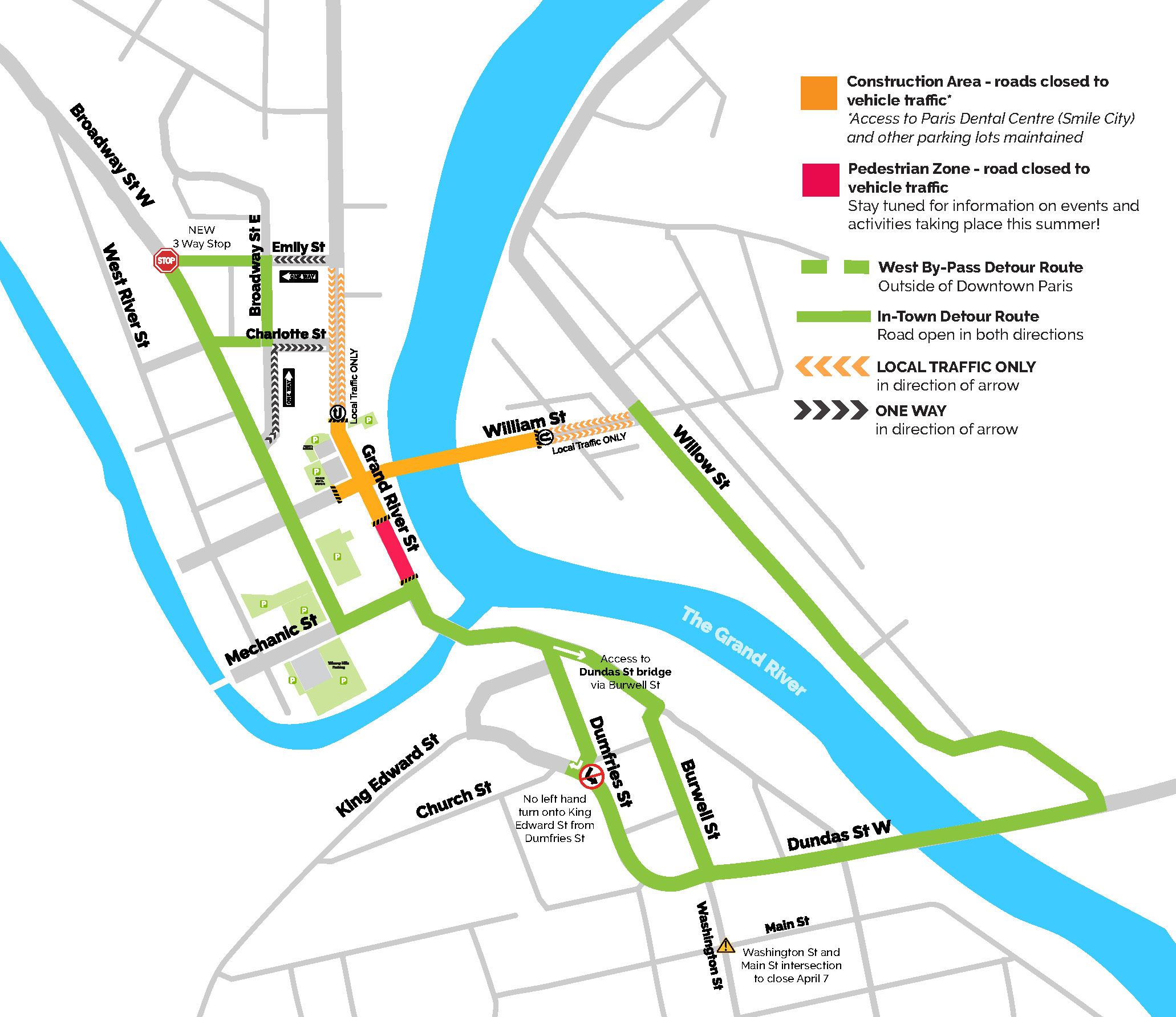 Downtown Paris map blow up